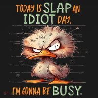 Duck Today Is Slap An Idiot Day I’M Gonna Be Busy Coaster thumb 2