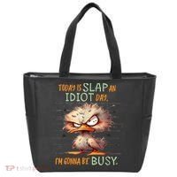 Duck Today Is Slap An Idiot Day I’M Gonna Be Busy Tote Bag thumb 0