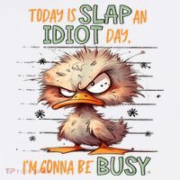 Duck Today Is Slap An Idiot Day I’M Gonna Be Busy Women's Hoodie thumb 2