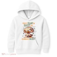 Duck Today Is Slap An Idiot Day I’M Gonna Be Busy Kids Hoodie thumb 0