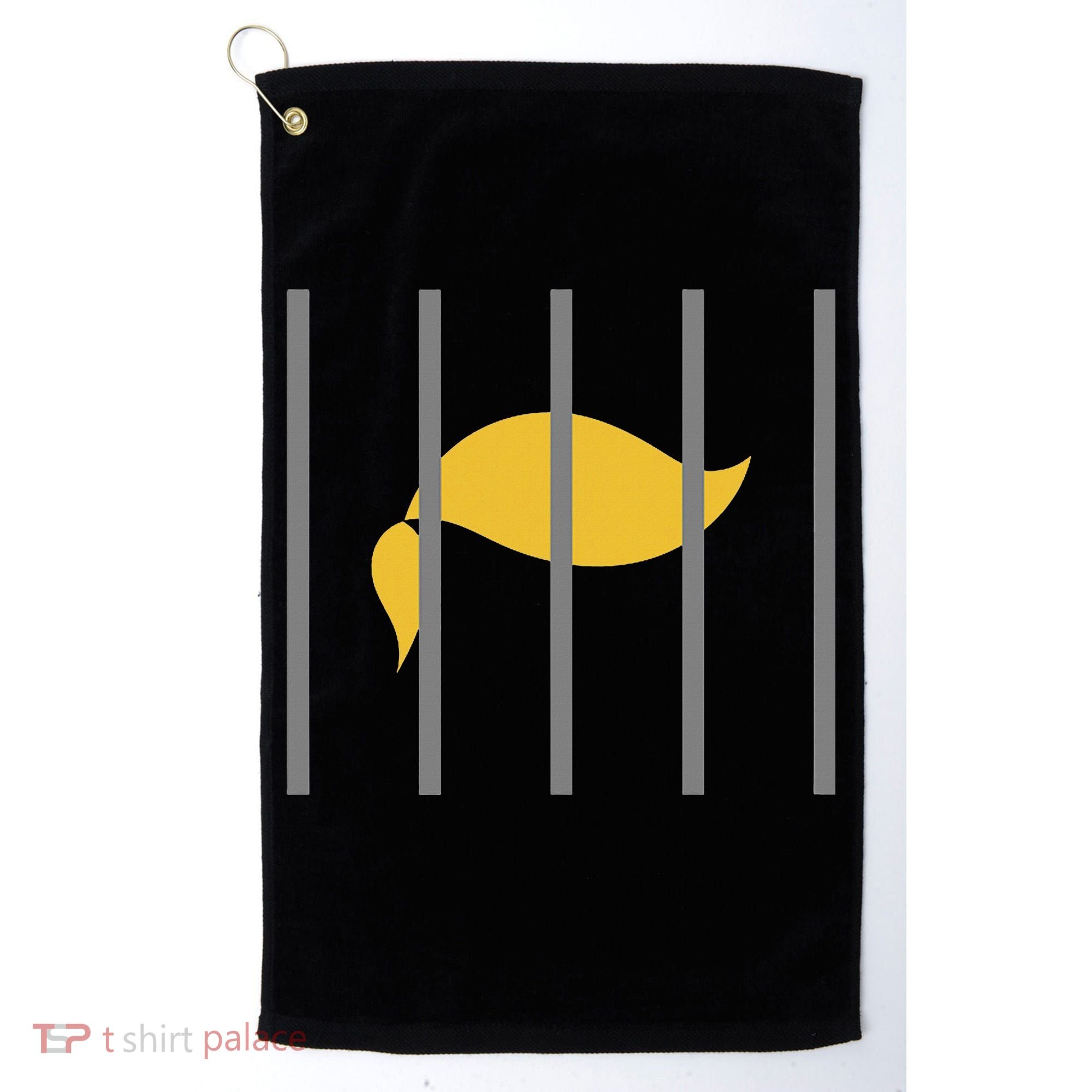 Donald Trump Impeach Anti Trump Behind Bars Golf Towel