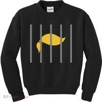 Donald Trump Impeach Anti Trump Behind Bars Kids Sweatshirt thumb 0