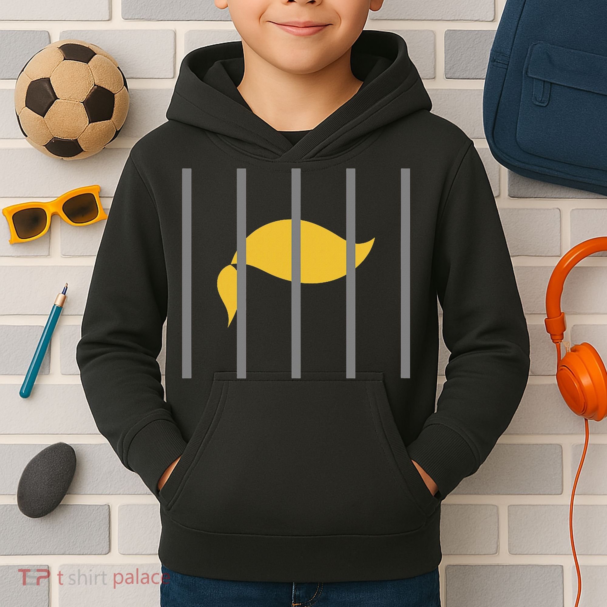 Donald Trump Impeach Anti Trump Behind Bars Kids Hoodie