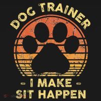 Dog Trainer I Make Sit Happen Funny Puppy Training Pun Women's Hoodie thumb 2
