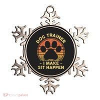 Dog Trainer I Make Sit Happen Funny Puppy Training Pun Ornament thumb 0