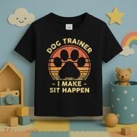 Dog Trainer I Make Sit Happen Funny Puppy Training Pun Toddler T-Shirt thumb 3