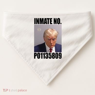 Donald Trump Inmate Number Mugshot USA-Made Doggie Bandana