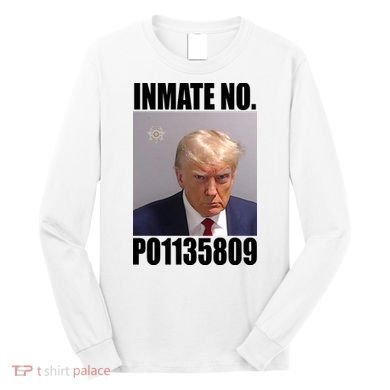 Donald Trump Inmate Number Mugshot Long Sleeve Shirt