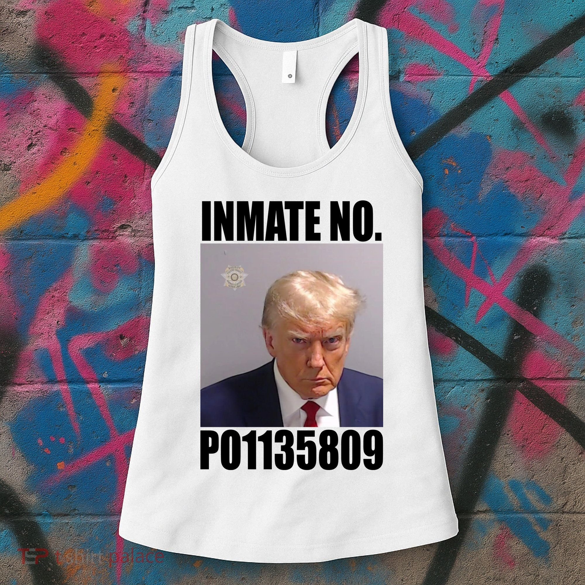 Donald Trump Inmate Number Mugshot Women's Tank Top