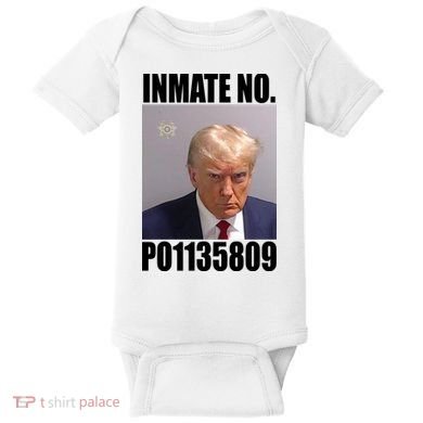 Donald Trump Inmate Number Mugshot Baby Bodysuit