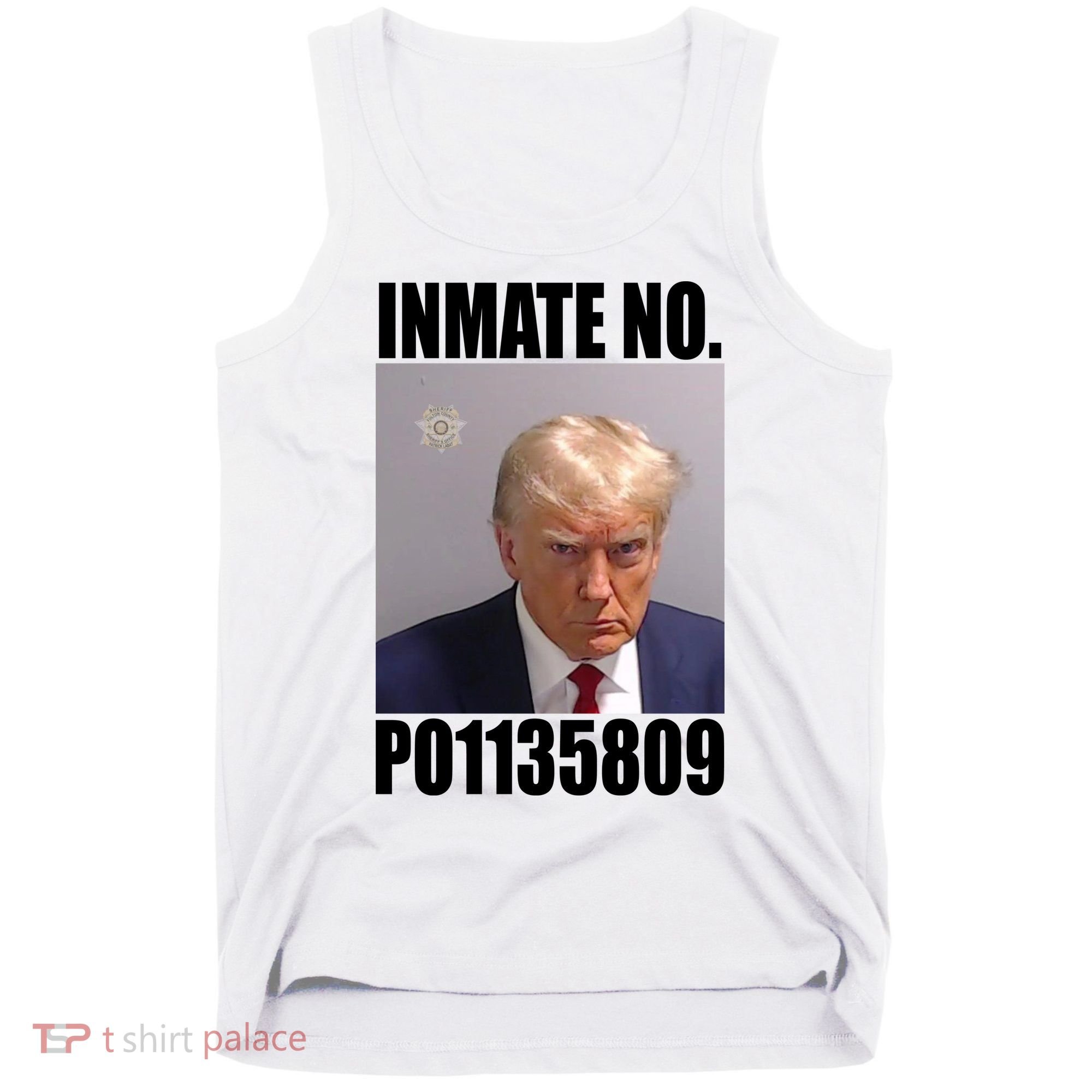 Donald Trump Inmate Number Mugshot Tank Top