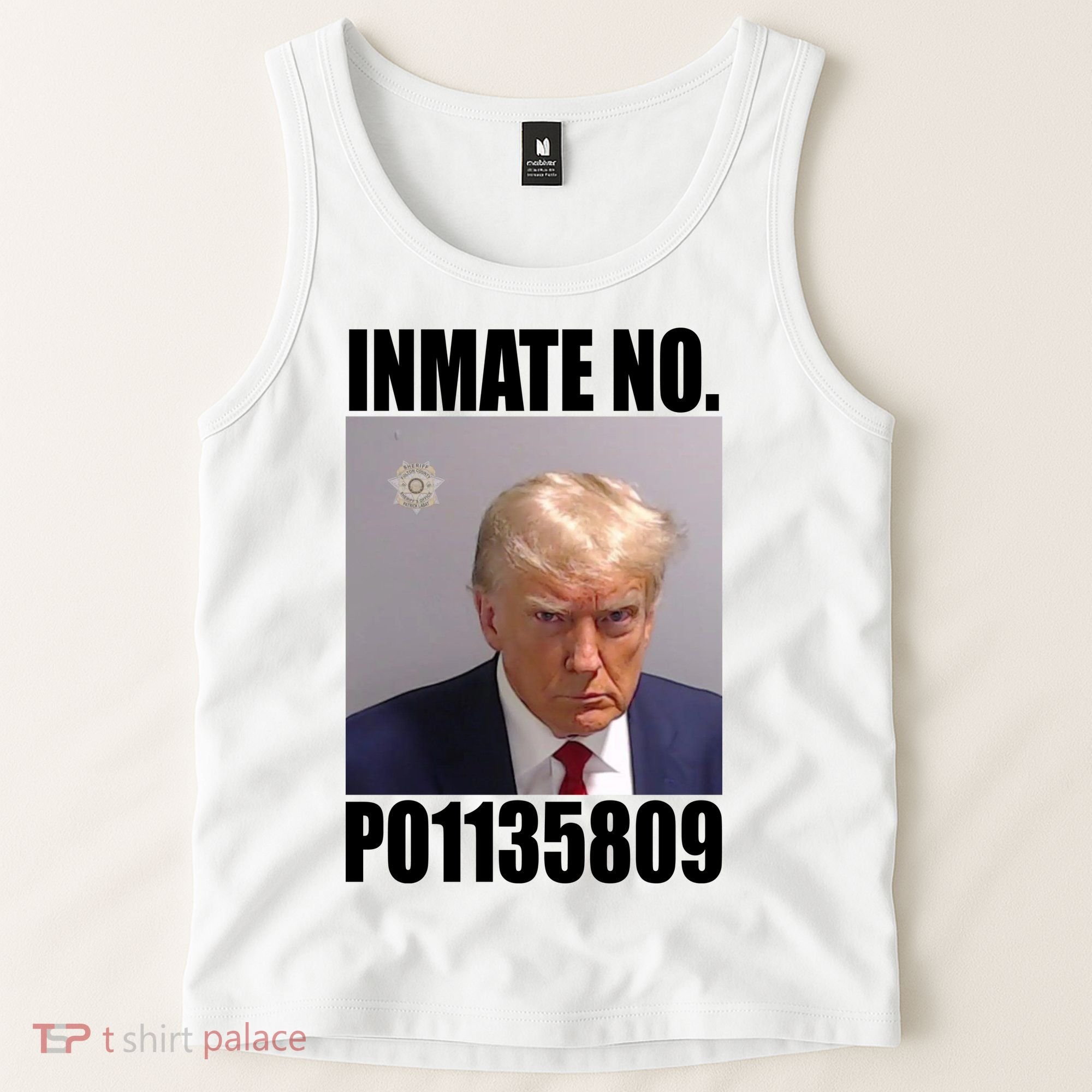 Donald Trump Inmate Number Mugshot Tank Top