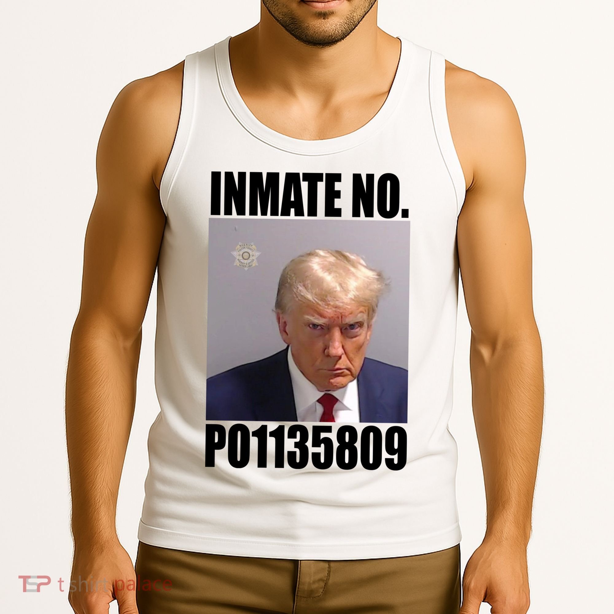 Donald Trump Inmate Number Mugshot Tank Top
