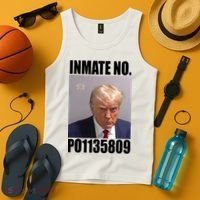 Donald Trump Inmate Number Mugshot Tank Top thumb 4