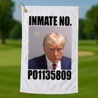 Donald Trump Inmate Number Mugshot Golf Towel thumb 1