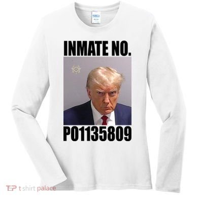 Donald Trump Inmate Number Mugshot Women's Long Sleeve Shirt
