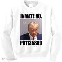 Donald Trump Inmate Number Mugshot Kids Sweatshirt thumb 0