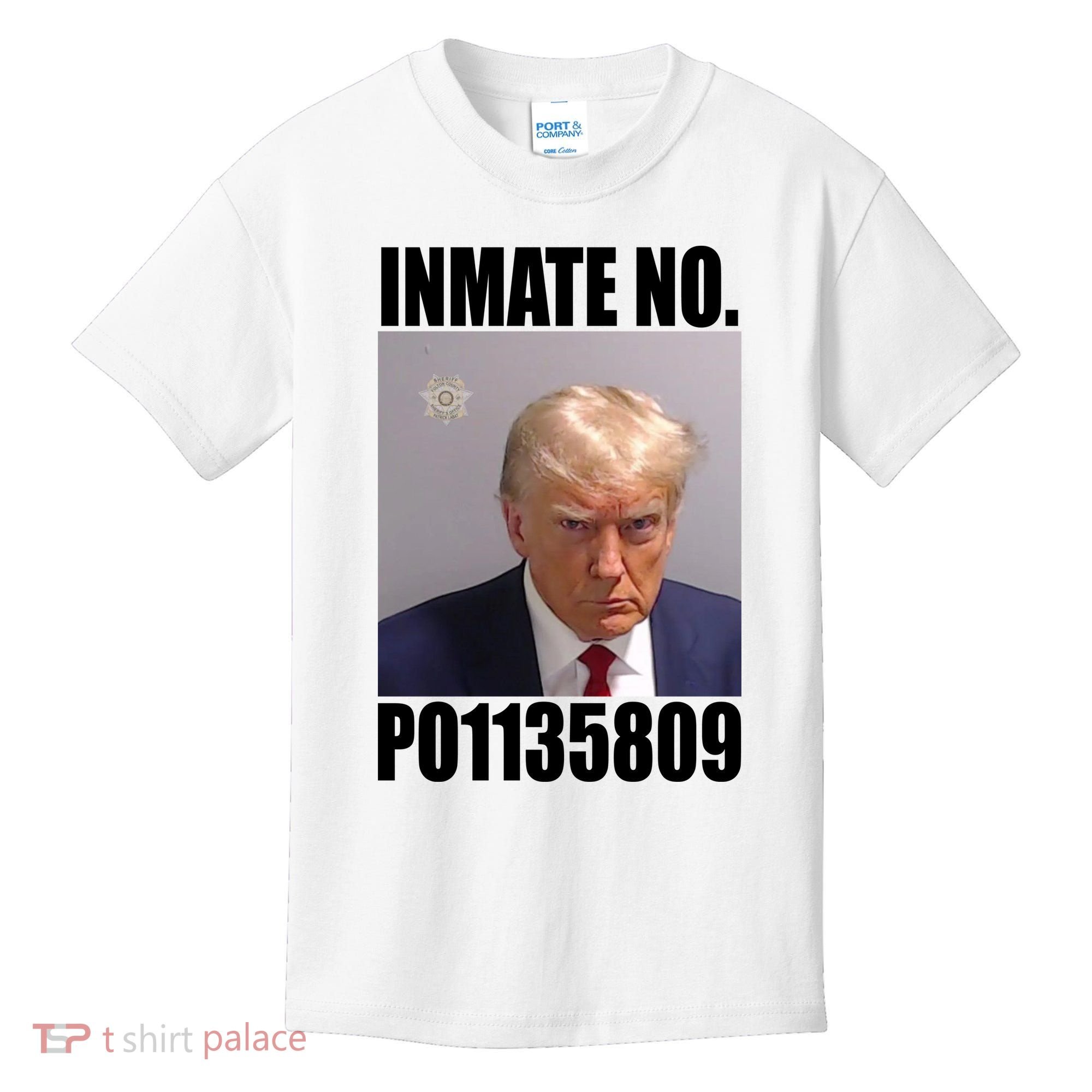 Donald Trump Inmate Number Mugshot Kids T-Shirt