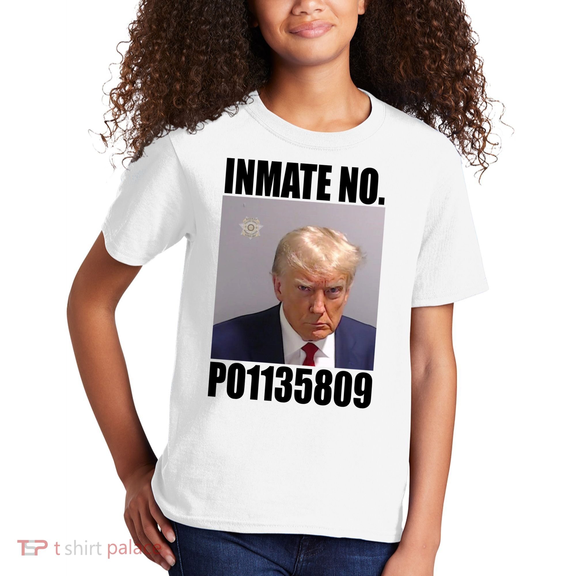 Donald Trump Inmate Number Mugshot Kids T-Shirt