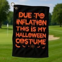 Due To Inflation This Is My Halloween Costume Golf Towel thumb 1