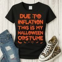 Due To Inflation This Is My Halloween Costume Women's T-Shirt thumb 3