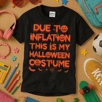 Due To Inflation This Is My Halloween Costume Kids T-Shirt thumb 3