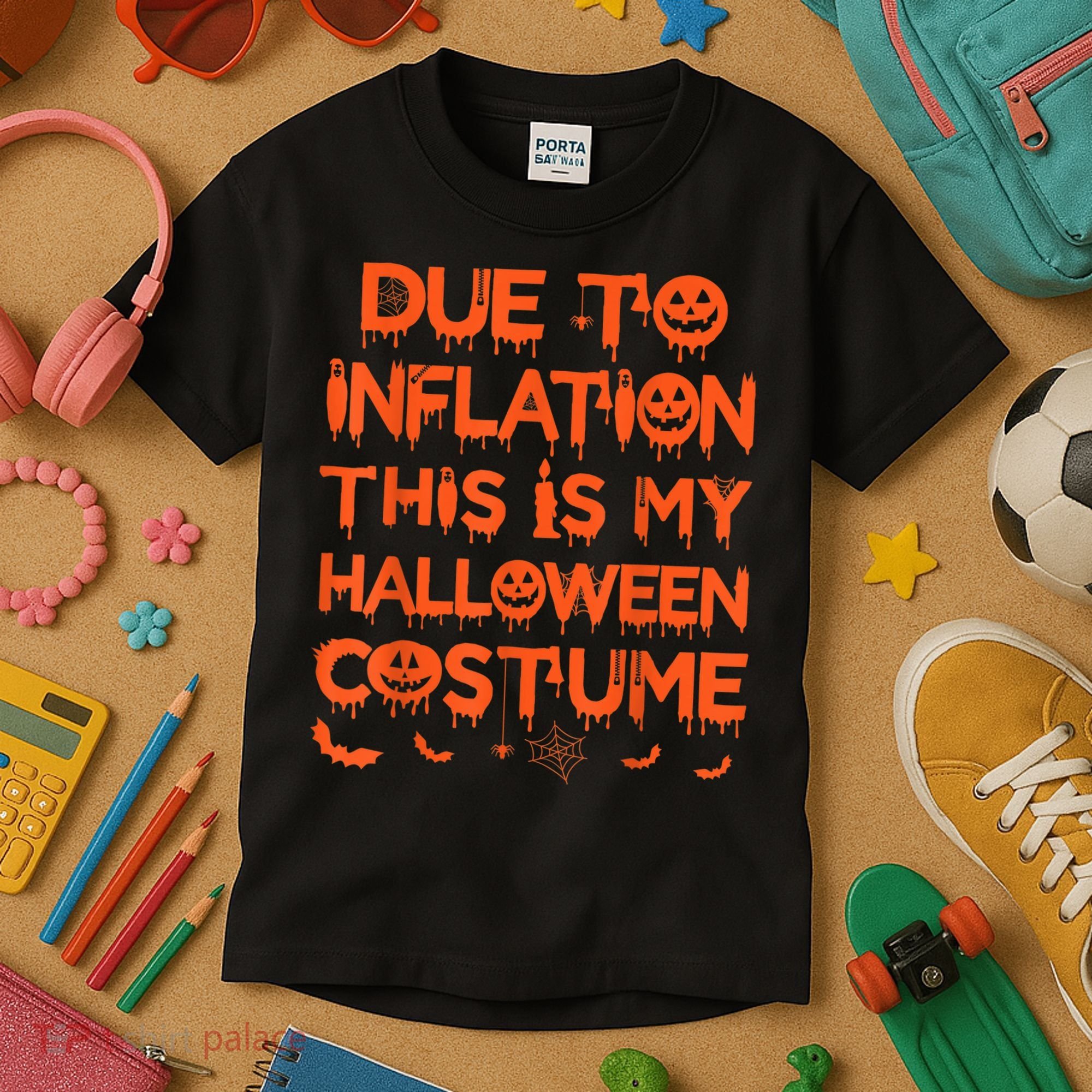 Due To Inflation This Is My Halloween Costume Kids T-Shirt