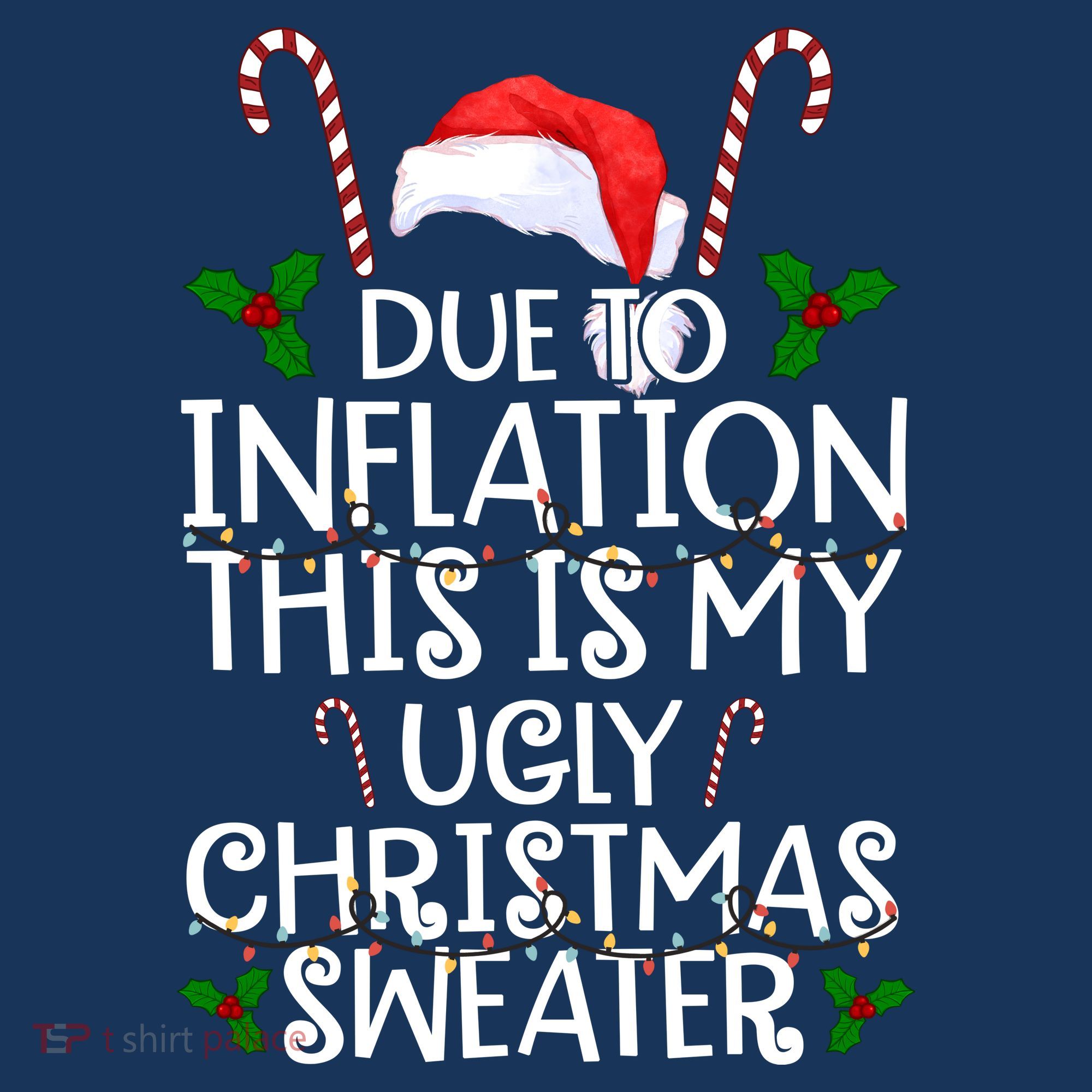 Due To Inflation This Is My Ugly Christmas Sweater Funny Baby Bodysuit