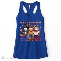 Due To Inflation Halloween Thanksgiving Ugly Christmas Llama Gift Women's Tank Top thumb 0