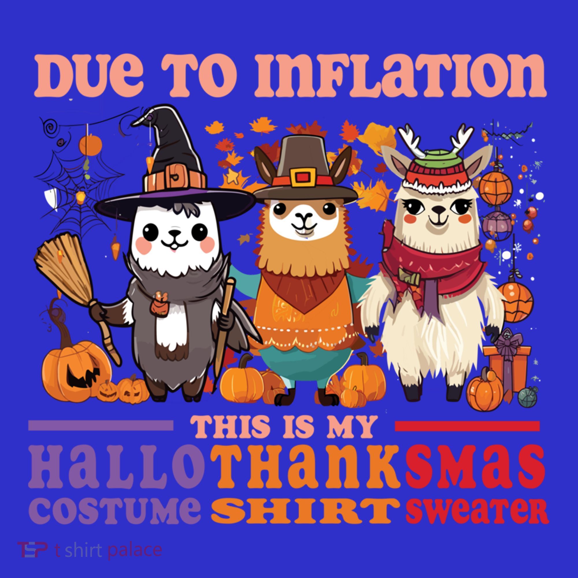 Due To Inflation Halloween Thanksgiving Ugly Christmas Llama Gift Baby Bodysuit