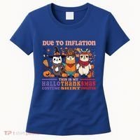 Due To Inflation Halloween Thanksgiving Ugly Christmas Llama Gift Women's T-Shirt thumb 0