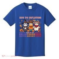 Due To Inflation Halloween Thanksgiving Ugly Christmas Llama Gift Kids T-Shirt thumb 0