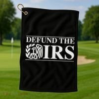 Defund The IRS Golf Towel thumb 1