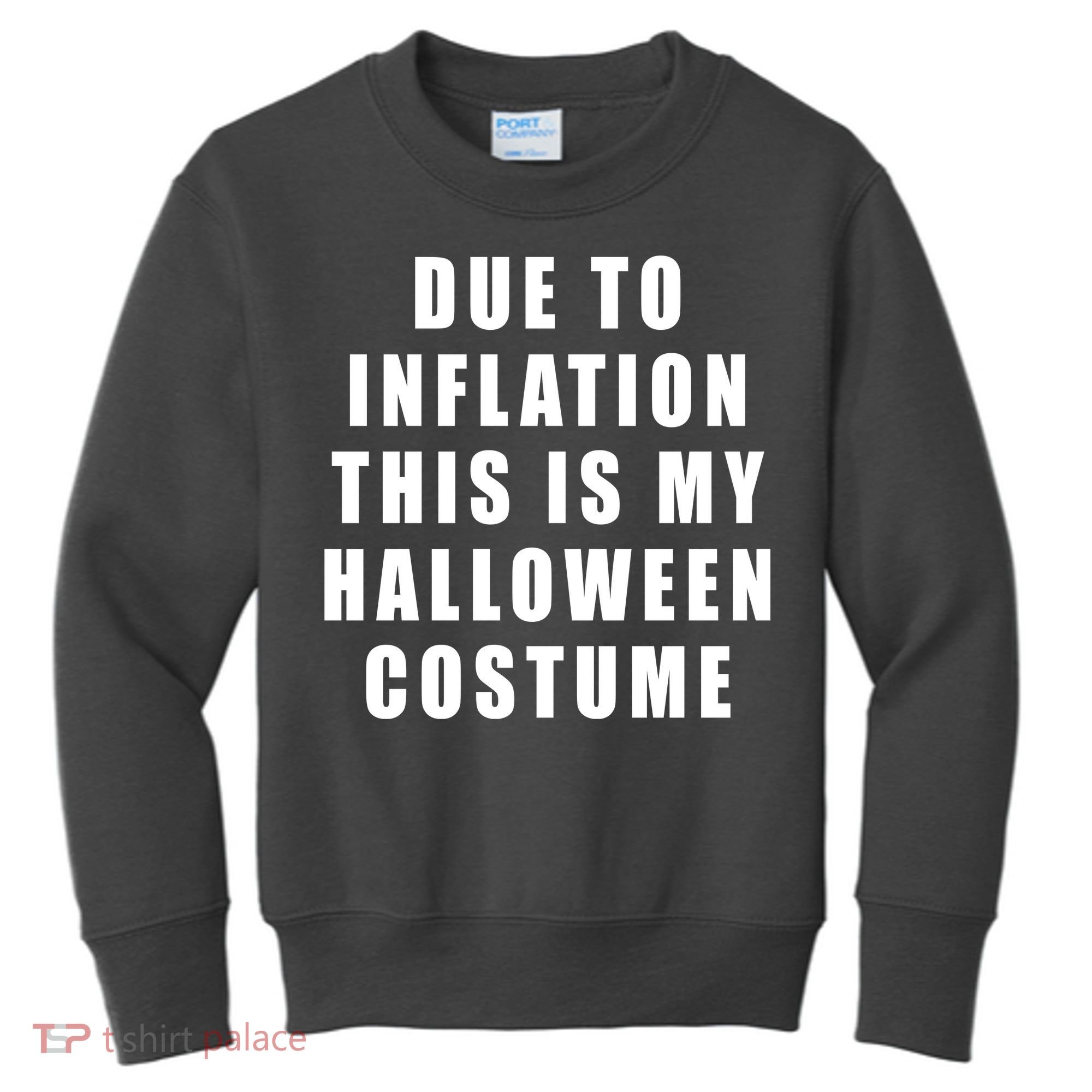Due To Inflation This Is My Halloween Costume Kids Sweatshirt