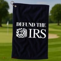 Defund The IRS Golf Towel thumb 1