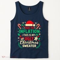 Due To Inflation This Is My Ugly Sweater Xmas Tank Top thumb 2