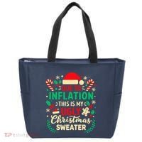 Due To Inflation This Is My Ugly Sweater Xmas Tote Bag thumb 0