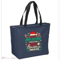 Due To Inflation This Is My Ugly Sweater Xmas Tote Bag thumb 2