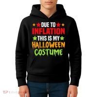 Due To Inflation This Is My Halloween Costume  Kids Hoodie thumb 4