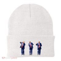 Donald Trump Is Your President Qr Trump Dance (2side) Beanie thumb 0
