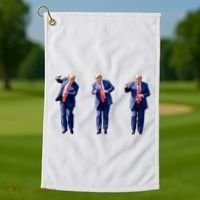Donald Trump Is Your President Qr Trump Dance (2side) Golf Towel thumb 1