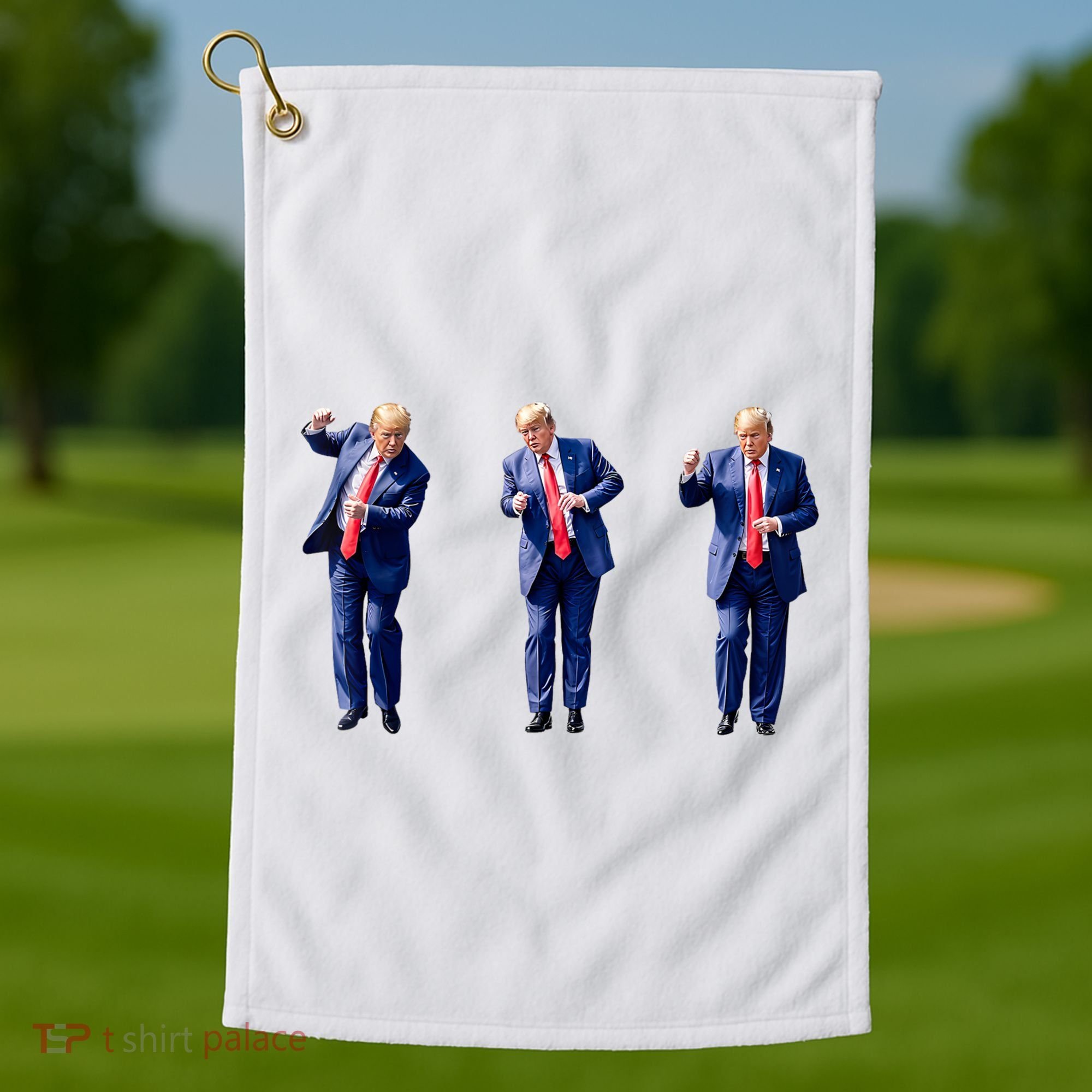 Donald Trump Is Your President Qr Trump Dance (2side) Golf Towel