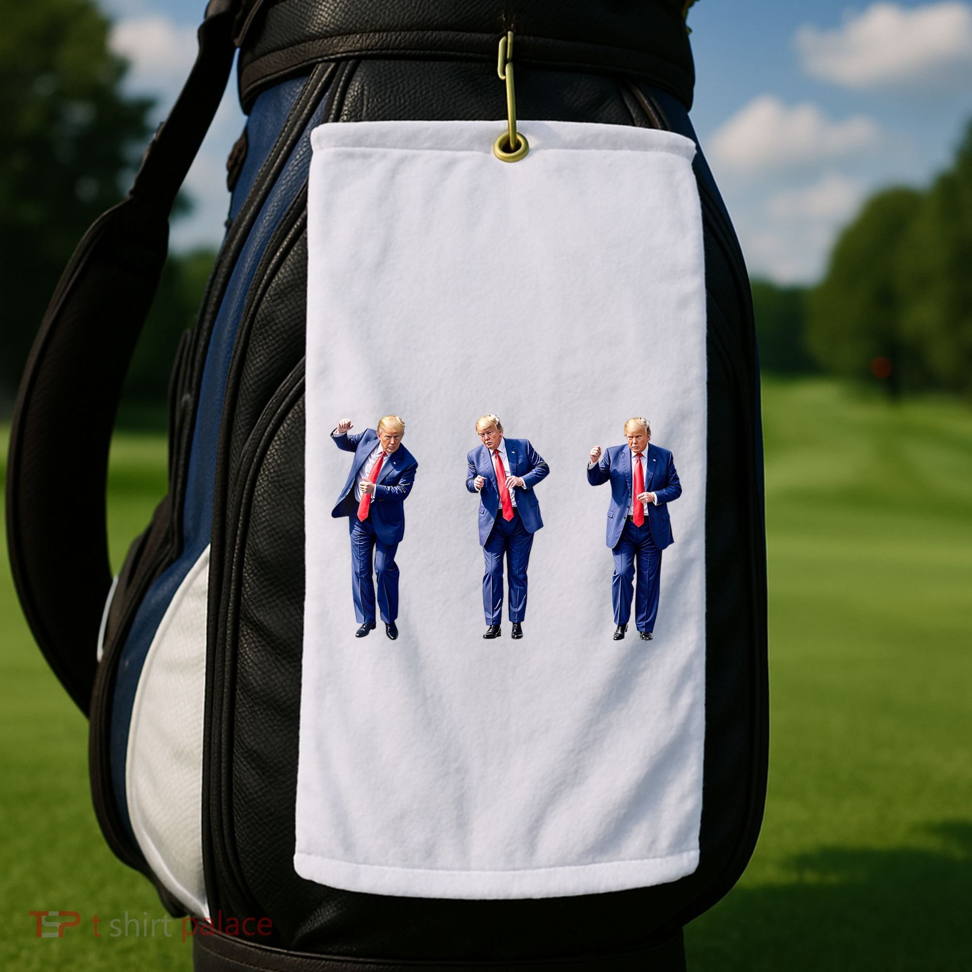 Donald Trump Is Your President Qr Trump Dance (2side) Golf Towel