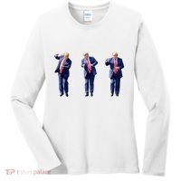 Donald Trump Is Your President Qr Trump Dance (2side) Women's Long Sleeve Shirt thumb 0