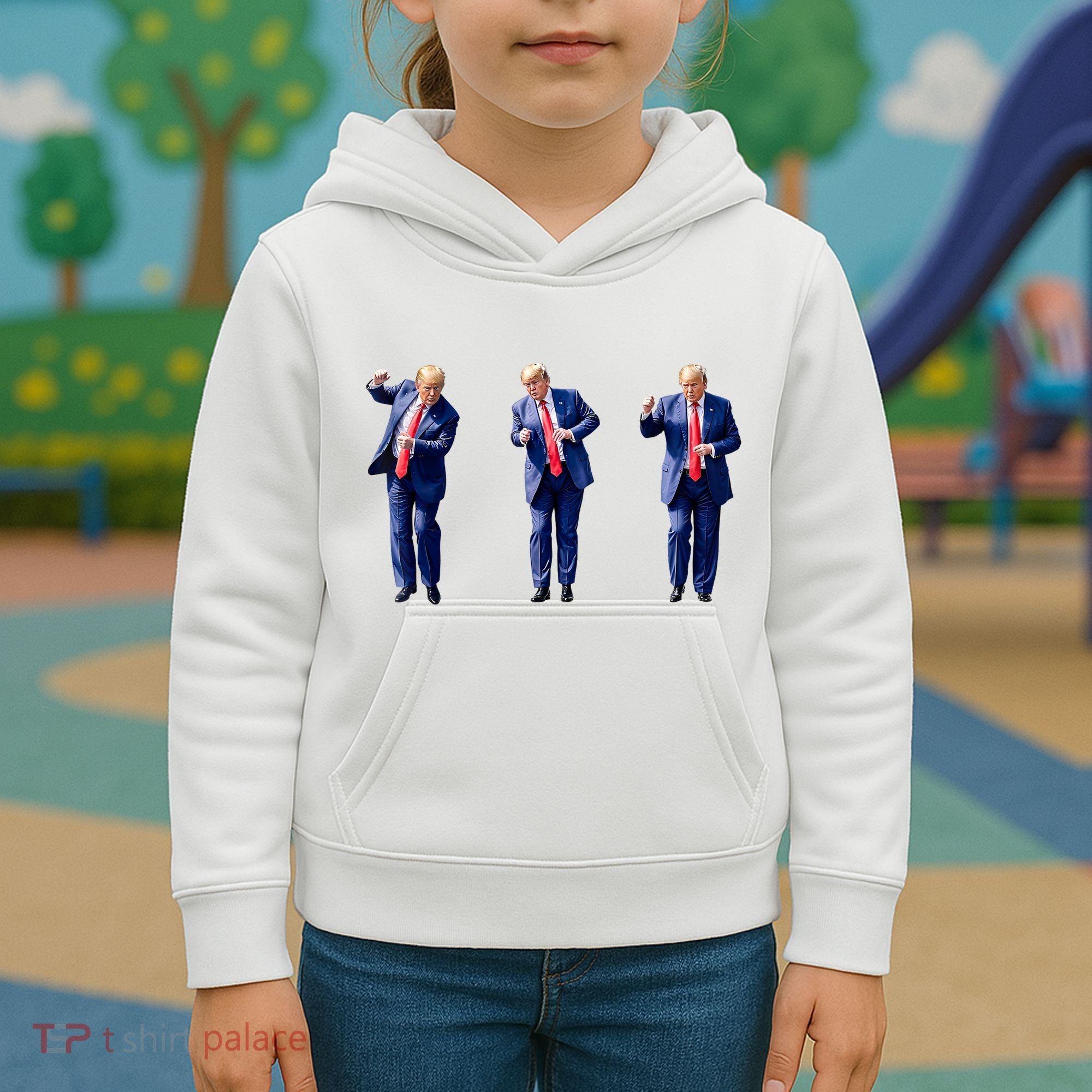 Donald Trump Is Your President Qr Trump Dance (2side) Kids Hoodie