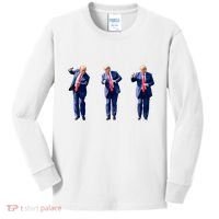 Donald Trump Is Your President Qr Trump Dance (2side) Kids Long Sleeve Shirt thumb 0