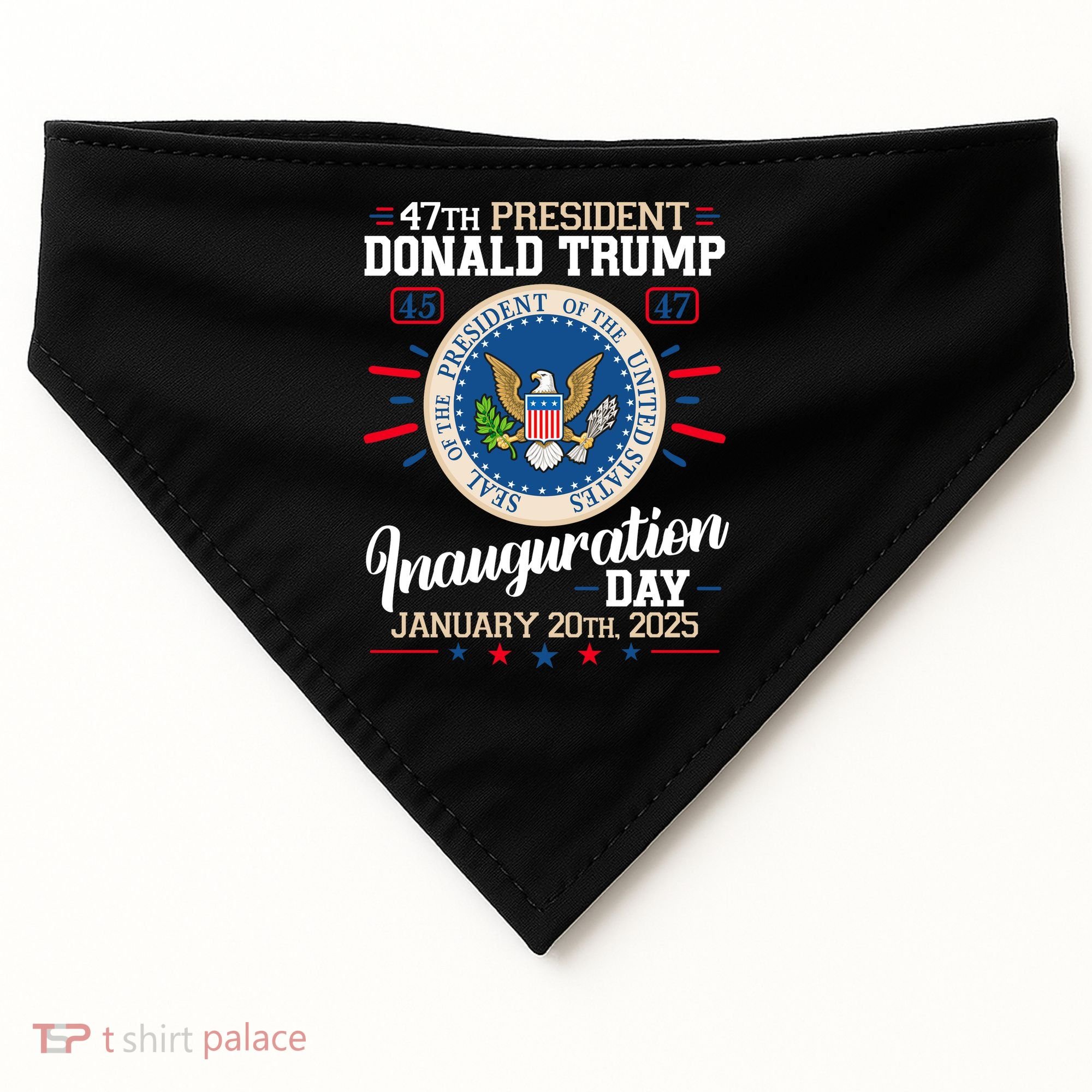 Donald Trump Inauguration Day 2025 USA-Made Doggie Bandana