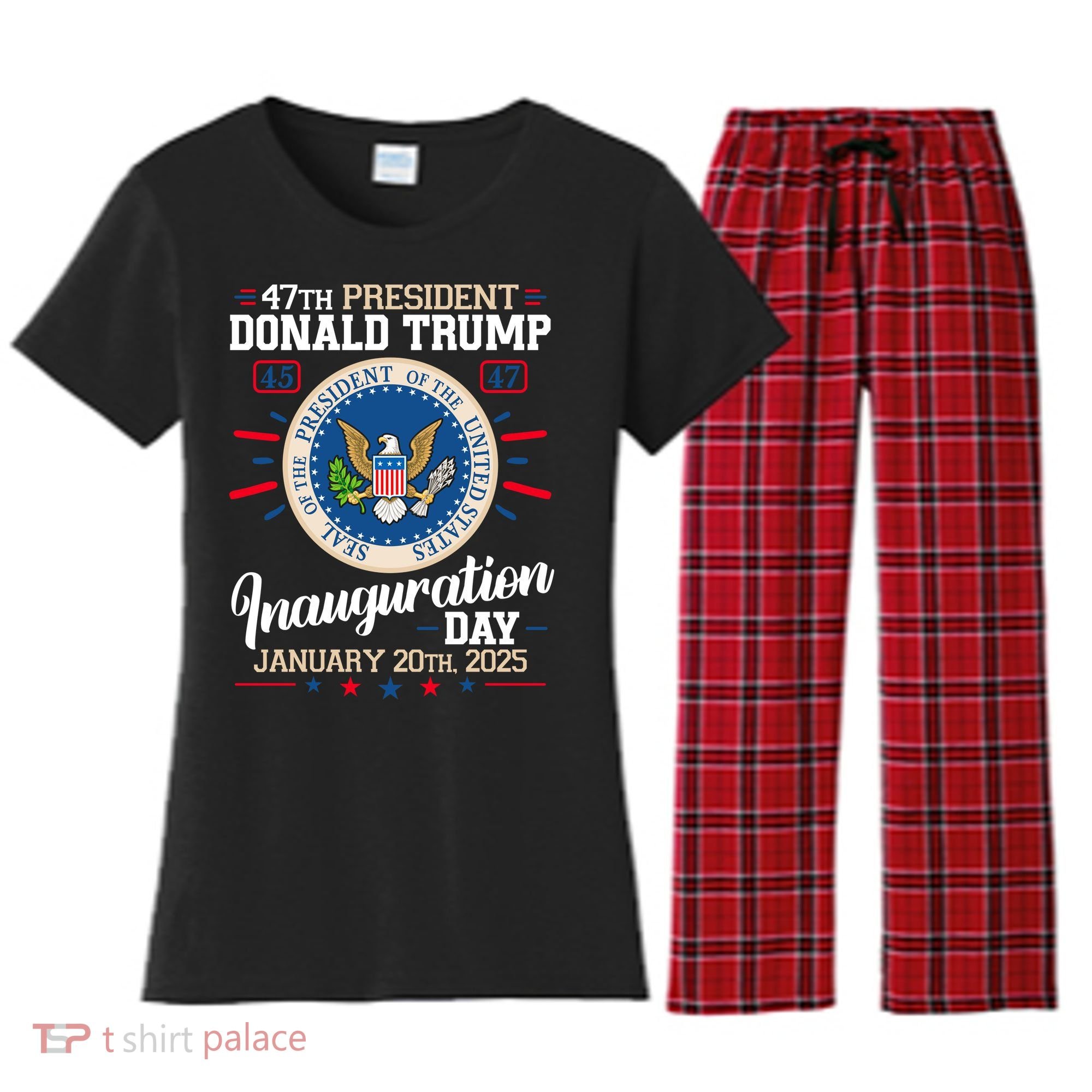 Donald Trump Inauguration Day 2025 Women's Flannel Pajama Set
