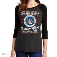 Donald Trump Inauguration Day 2025 Women's Tri-Blend 3/4-Sleeve Raglan Shirt thumb 2
