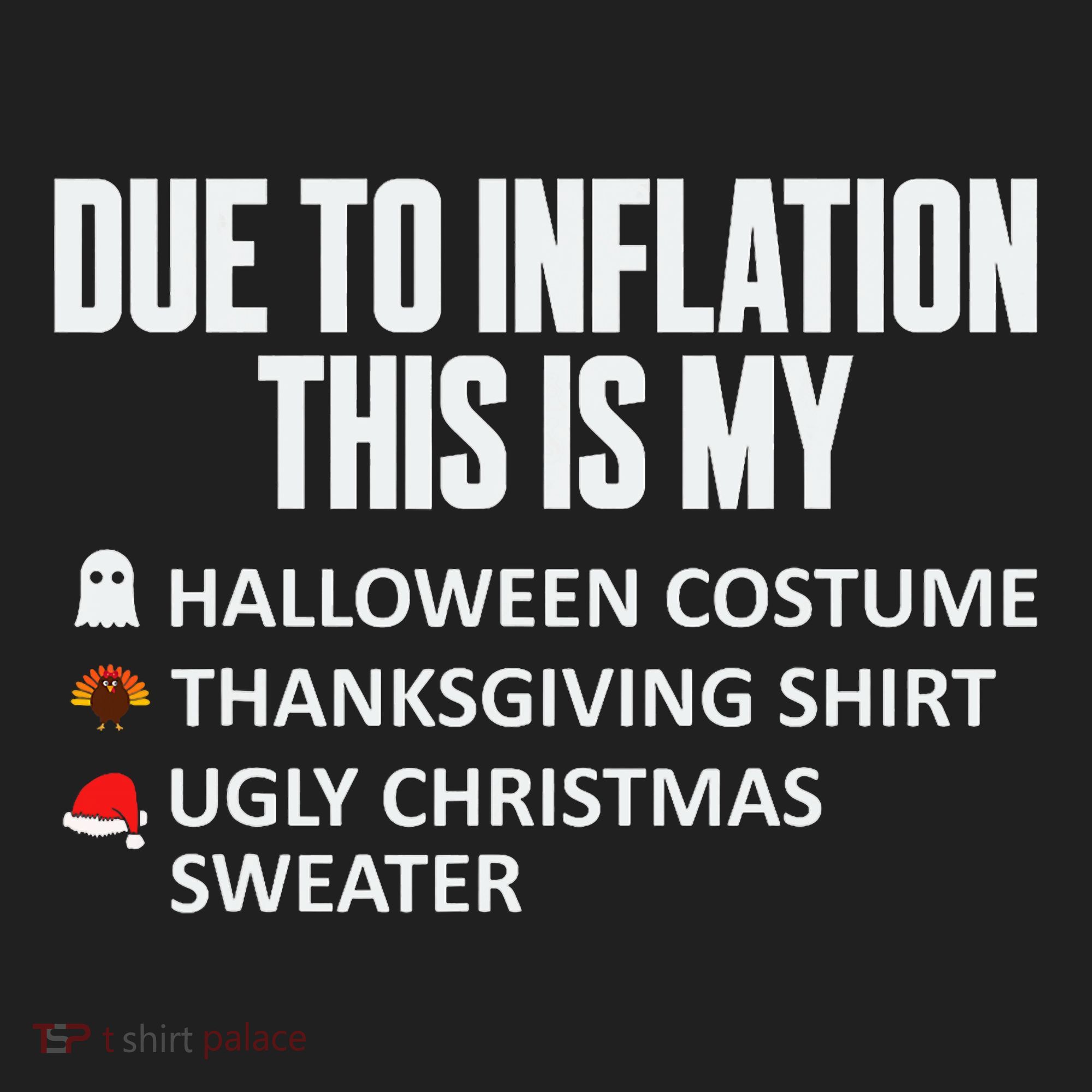 Due To Inflation This Is My Halloween Thanksgiving Christmas Golf Towel